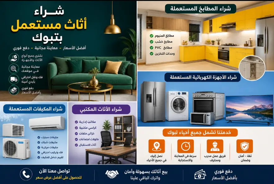 محل شراء اثاث مستعمل في تبوك